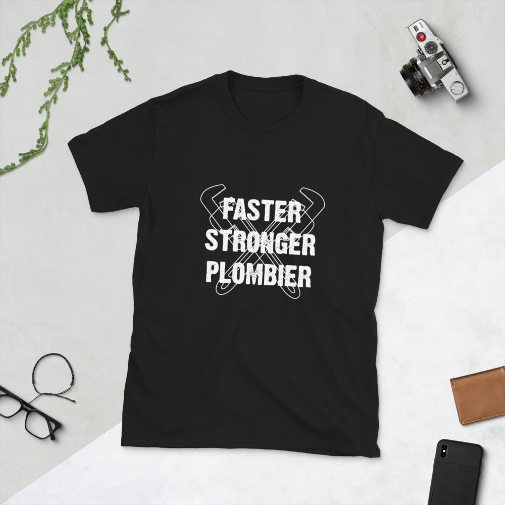 T-Shirt Homme - Faster Stronger Plombier