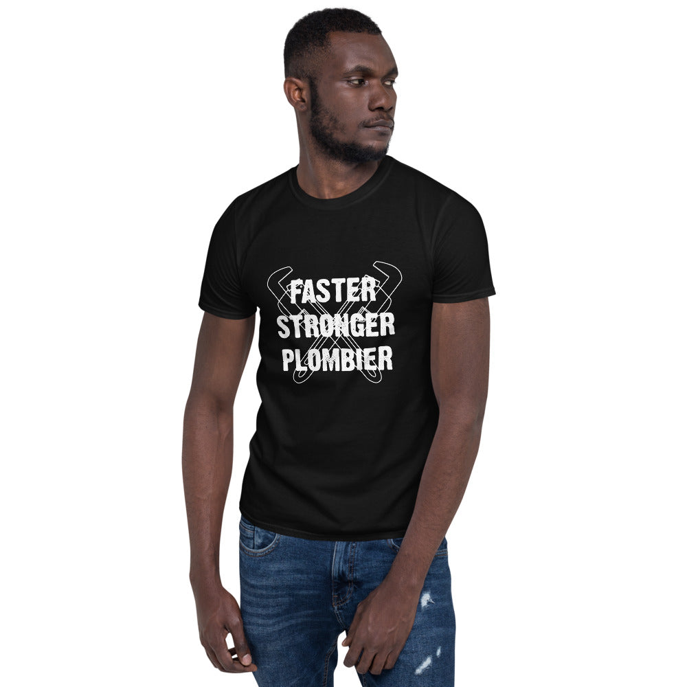 T-Shirt Homme - Faster Stronger Plombier