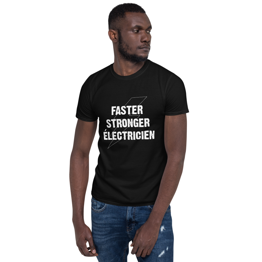 T-Shirt Homme - Faster Stronger Electricien