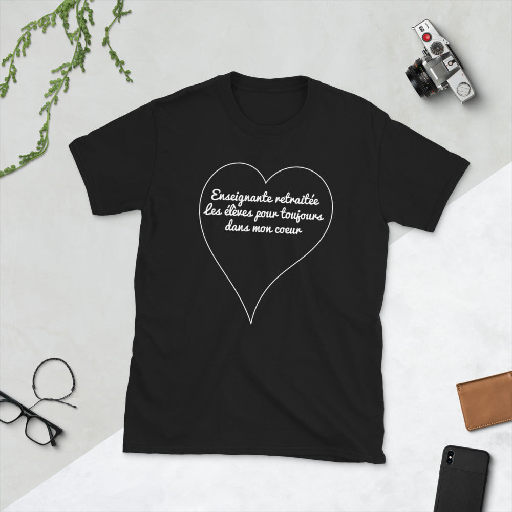 T-Shirt Femme - Enseignante Retraite Coeur