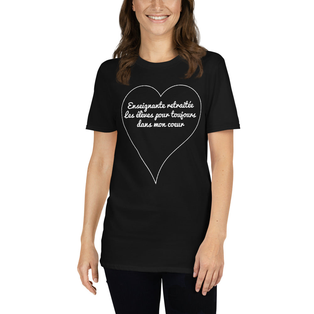 T-Shirt Femme - Enseignante Retraite Coeur