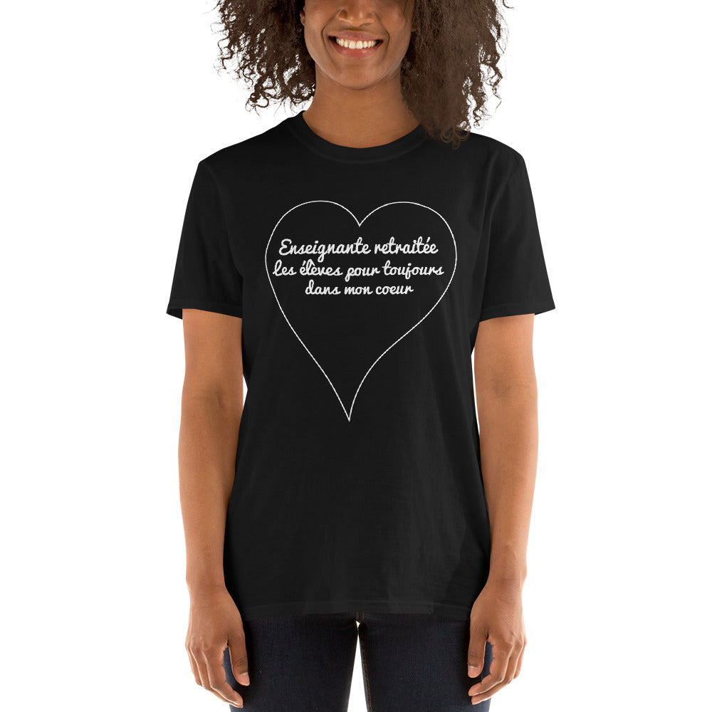 T-Shirt Femme - Enseignante Retraite Coeur