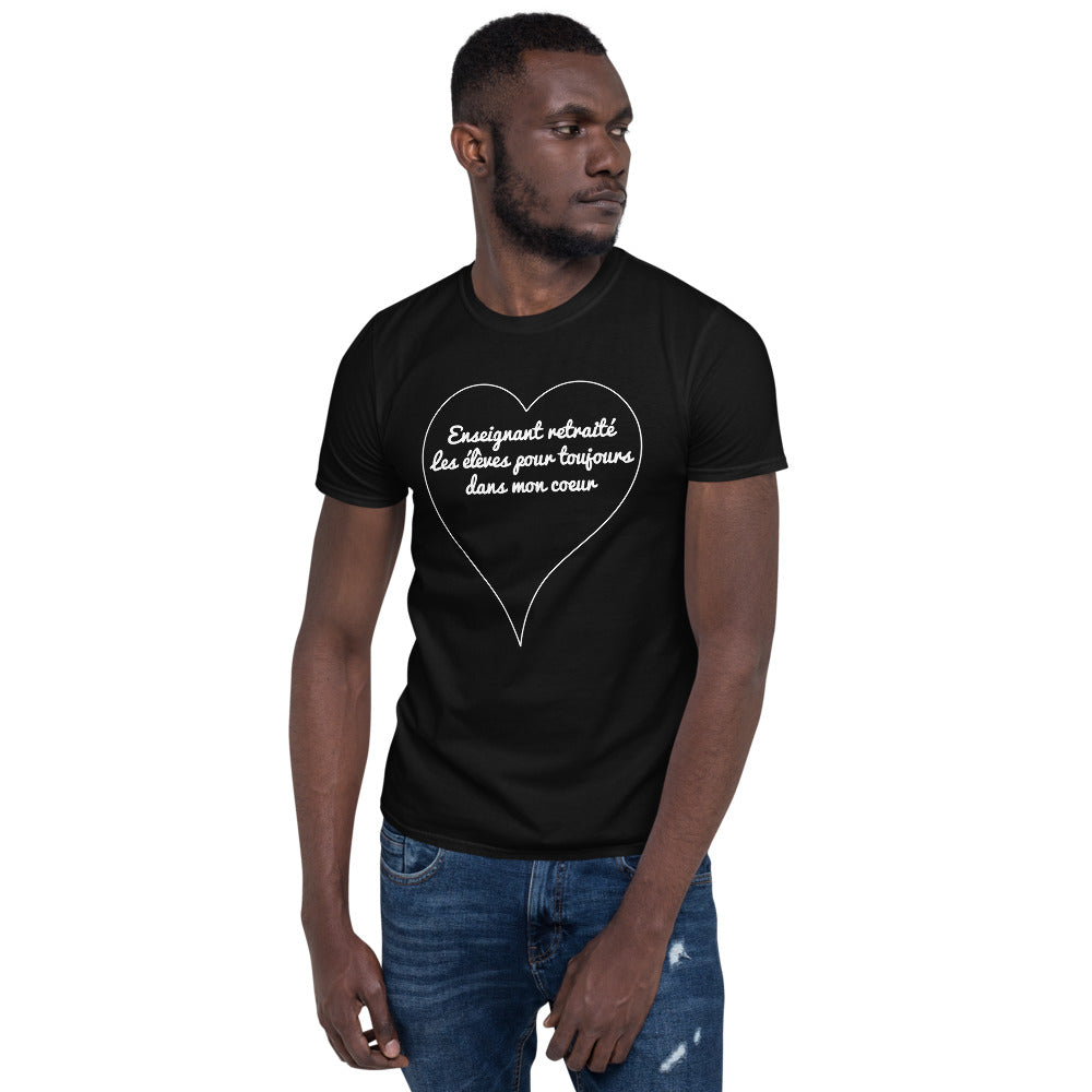 T-Shirt Homme - Enseignant Retraite Coeur