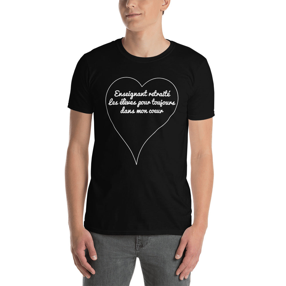 T-Shirt Homme - Enseignant Retraite Coeur