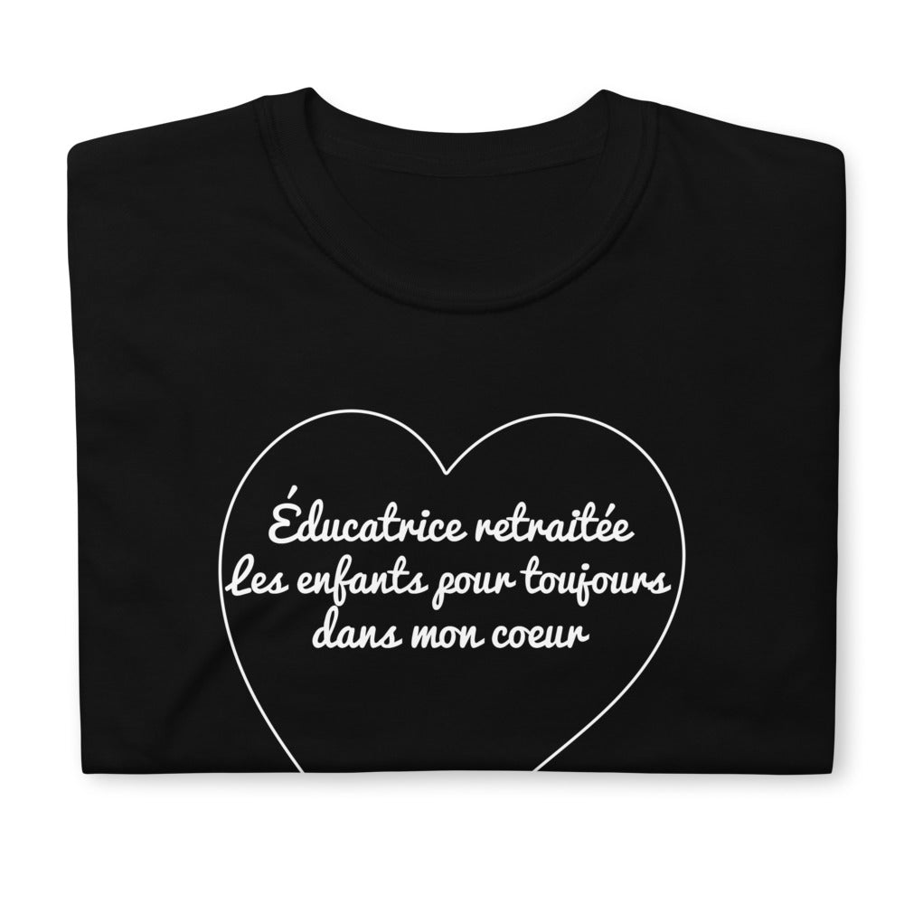 T-Shirt Femme - Éducatrice Retraite Coeur