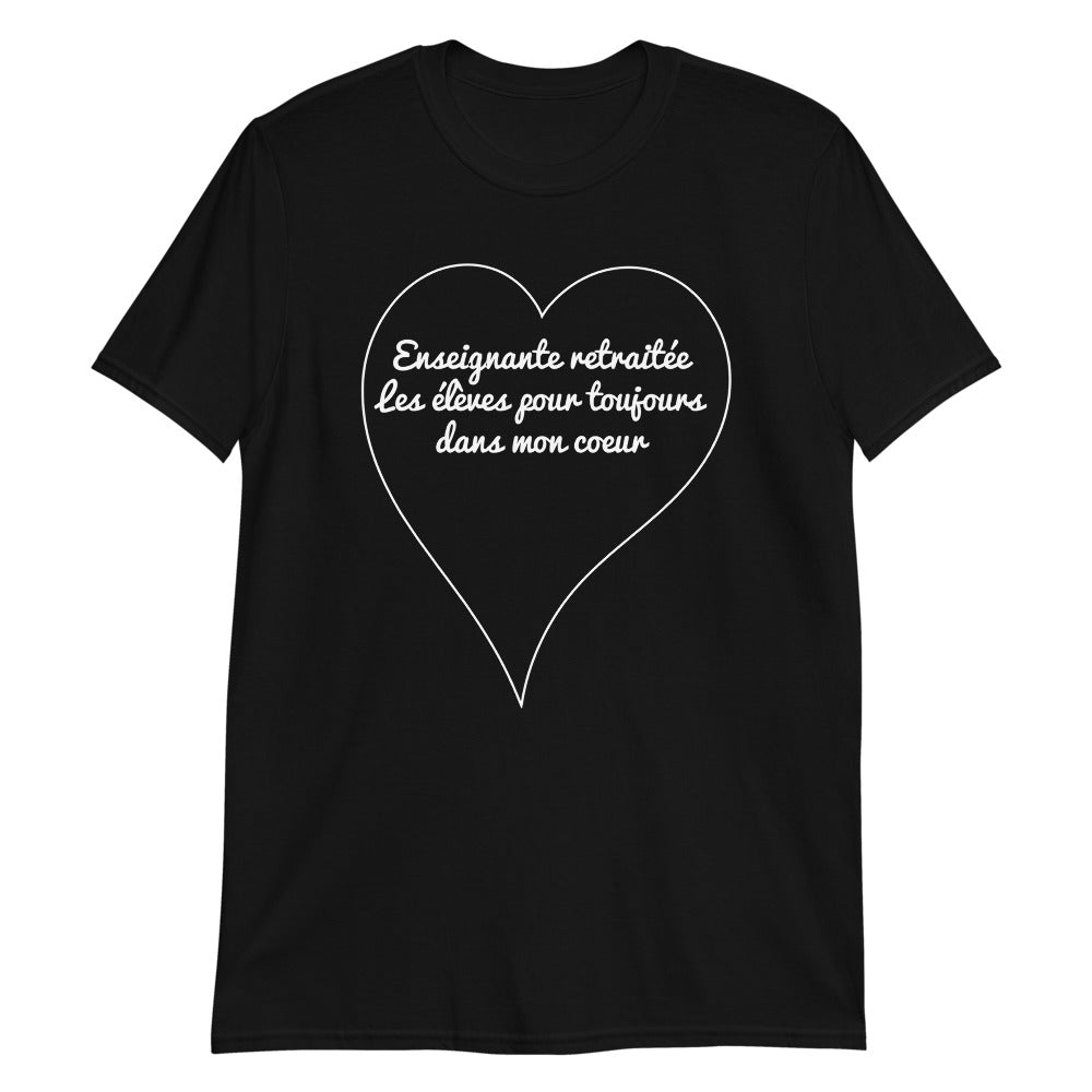 T-Shirt Femme - Enseignante Retraite Coeur