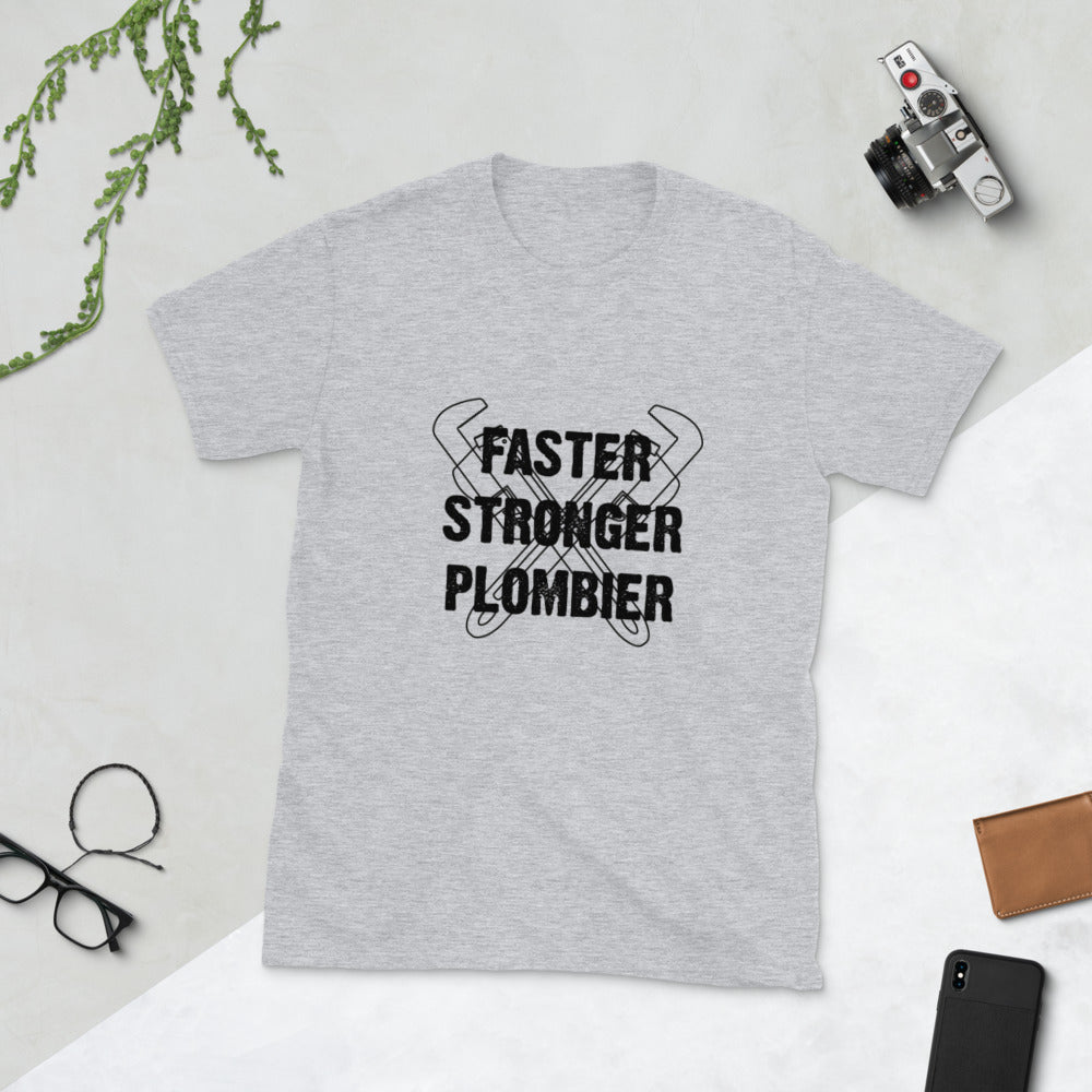 T-Shirt Homme - Faster Stronger Plombier