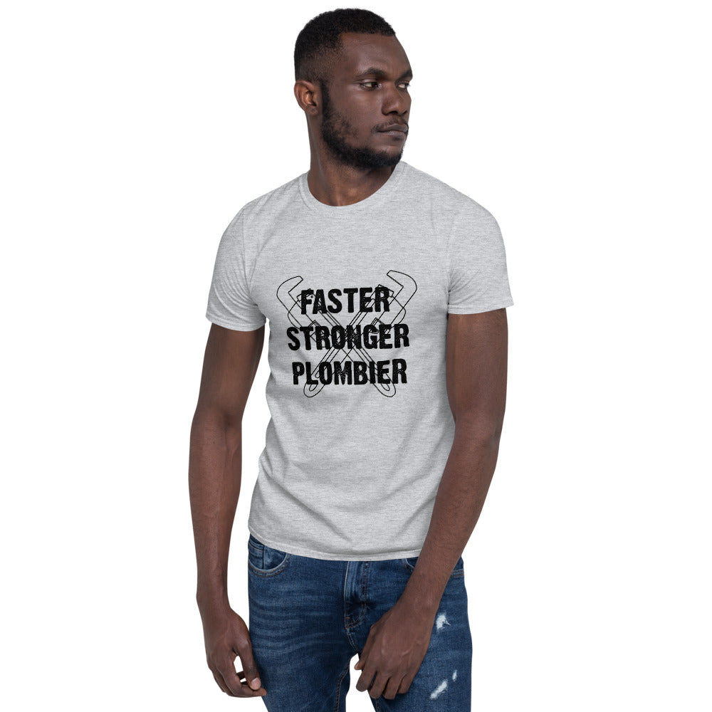 T-Shirt Homme - Faster Stronger Plombier