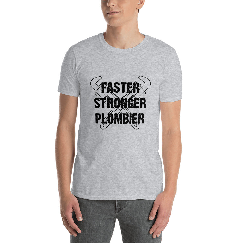 T-Shirt Homme - Faster Stronger Plombier