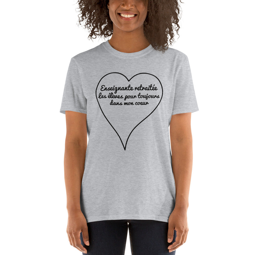 T-Shirt Femme - Enseignante Retraite Coeur