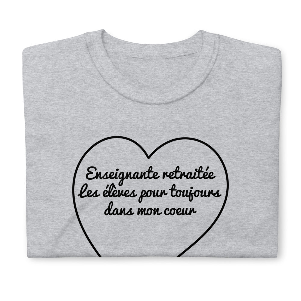 T-Shirt Femme - Enseignante Retraite Coeur