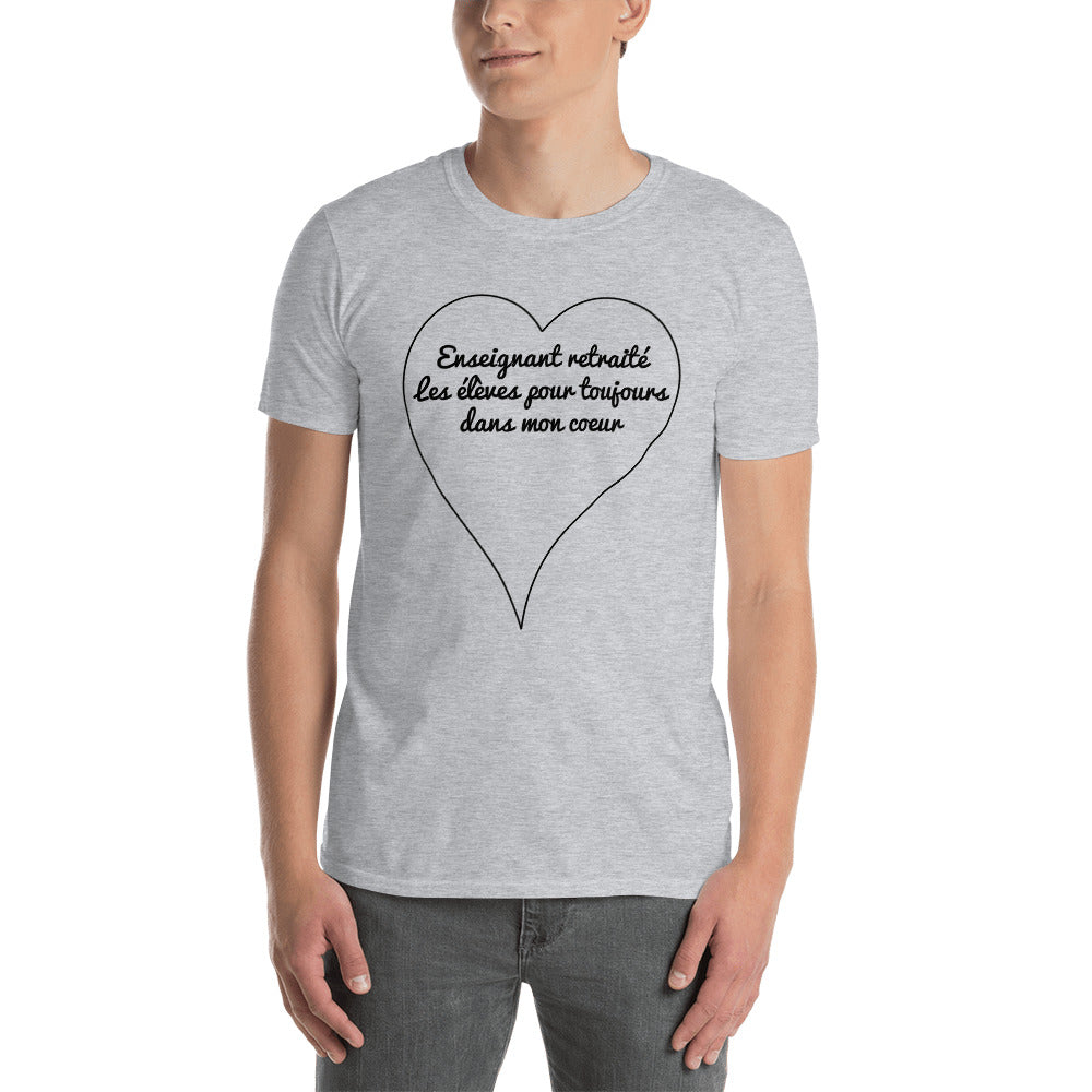 T-Shirt Homme - Enseignant Retraite Coeur