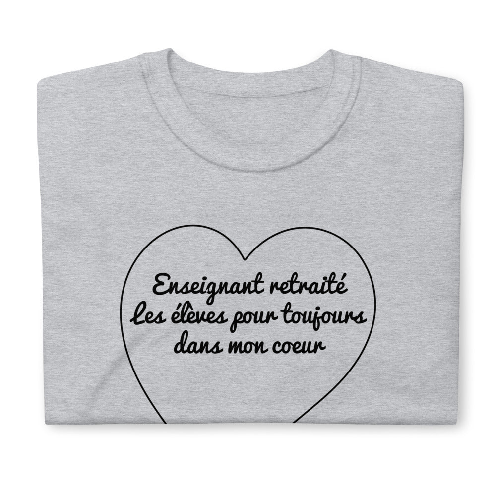 T-Shirt Homme - Enseignant Retraite Coeur