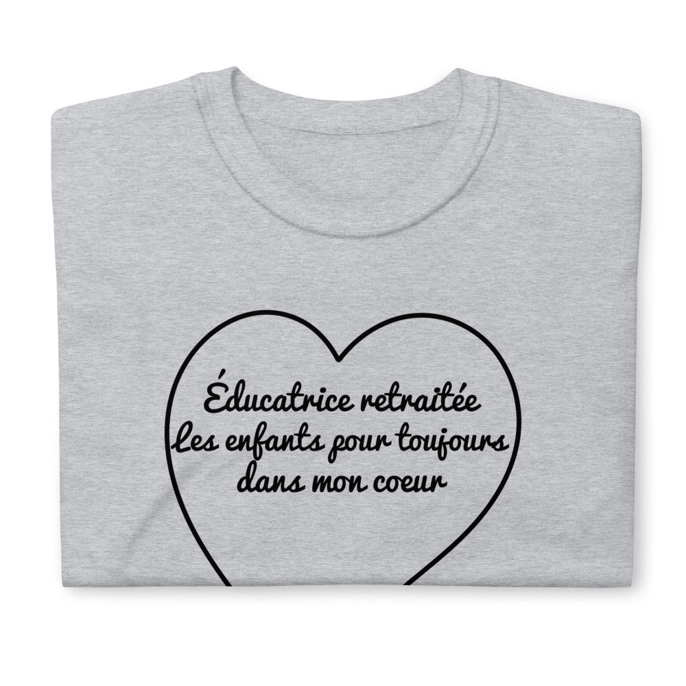 T-Shirt Femme - Éducatrice Retraite Coeur