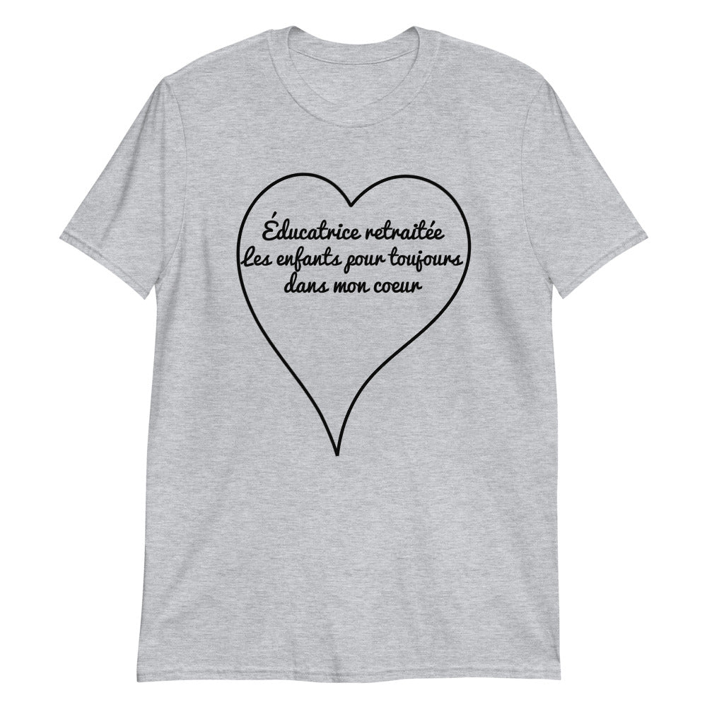 T-Shirt Femme - Éducatrice Retraite Coeur