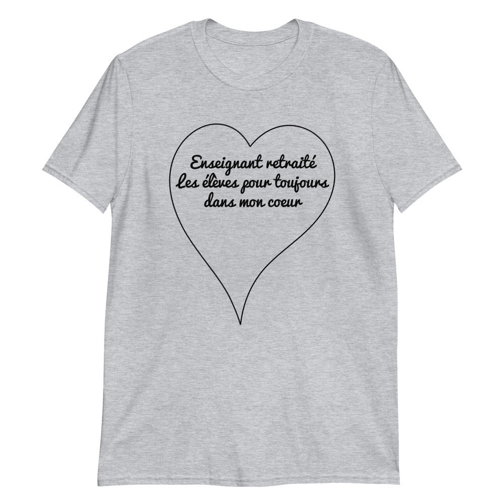 T-Shirt Homme - Enseignant Retraite Coeur