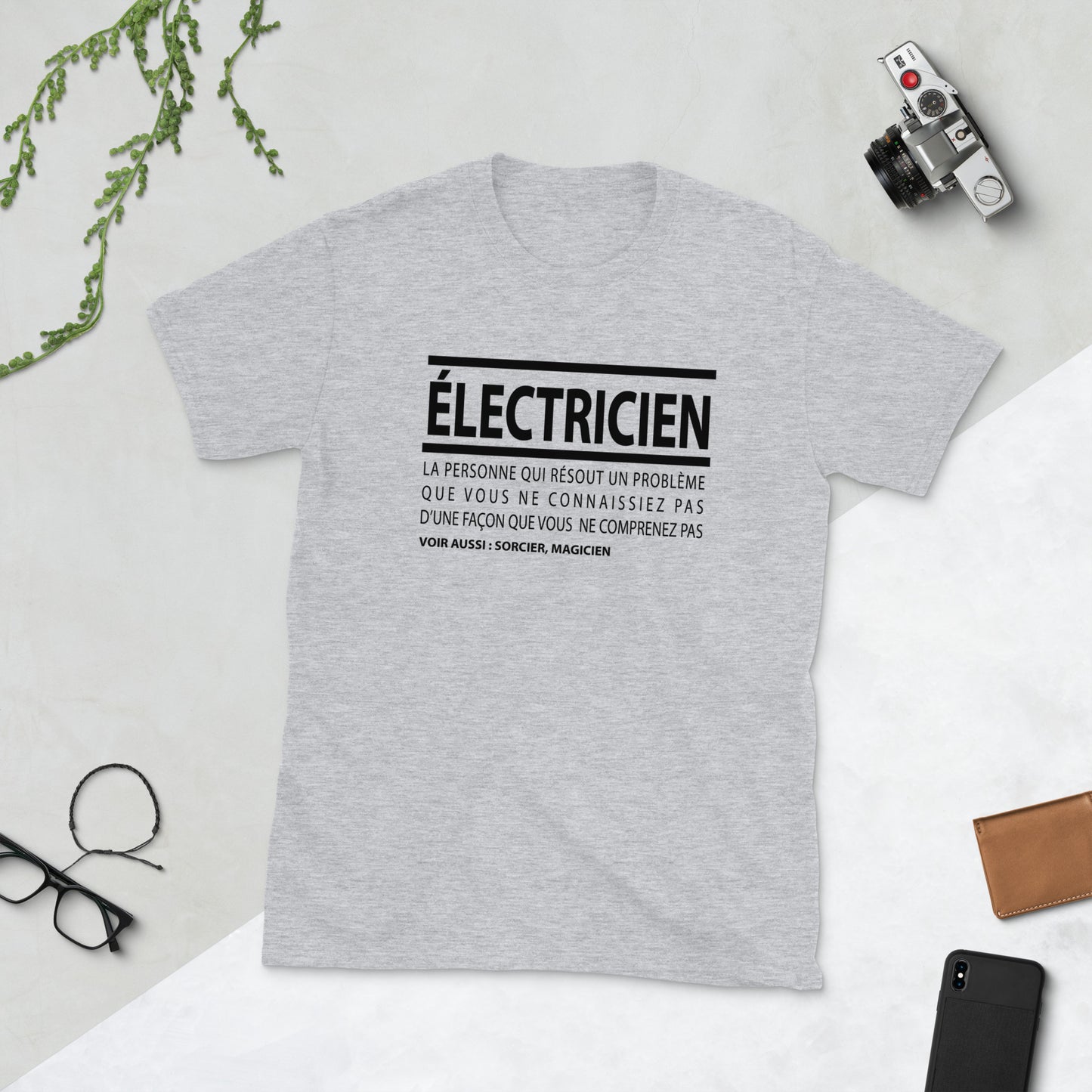 T-Shirt Homme - Électricien définition