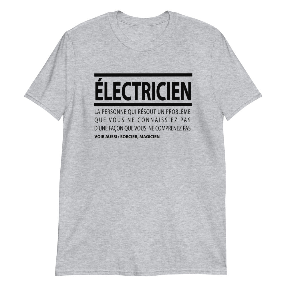 T-Shirt Homme - Électricien définition