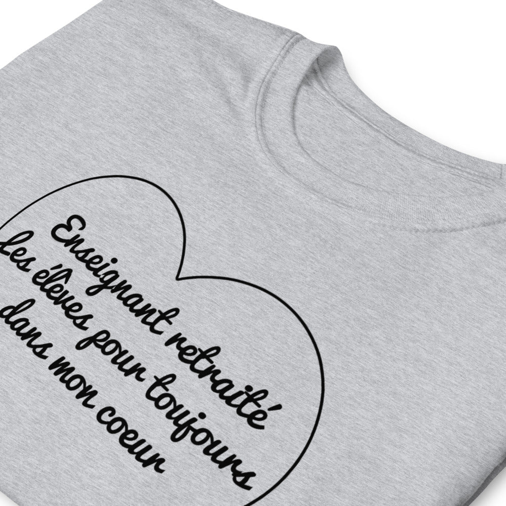 T-Shirt Homme - Enseignant Retraite Coeur