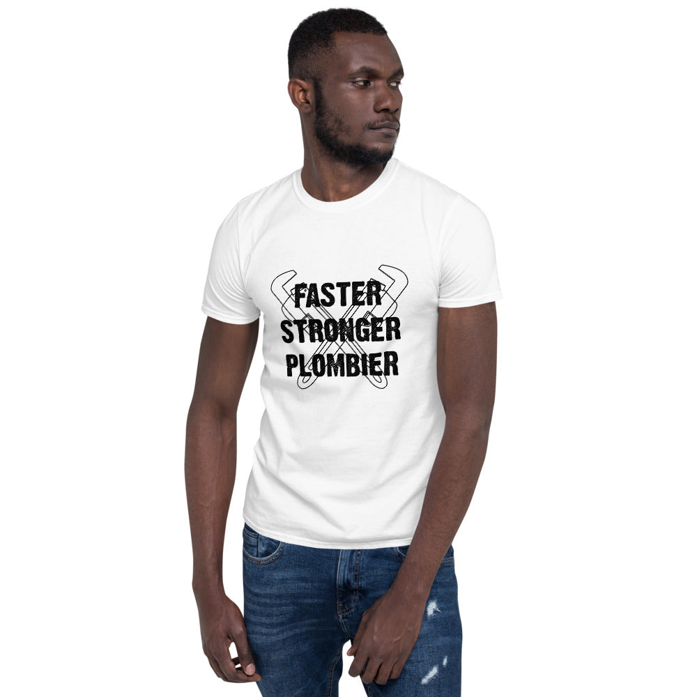 T-Shirt Homme - Faster Stronger Plombier