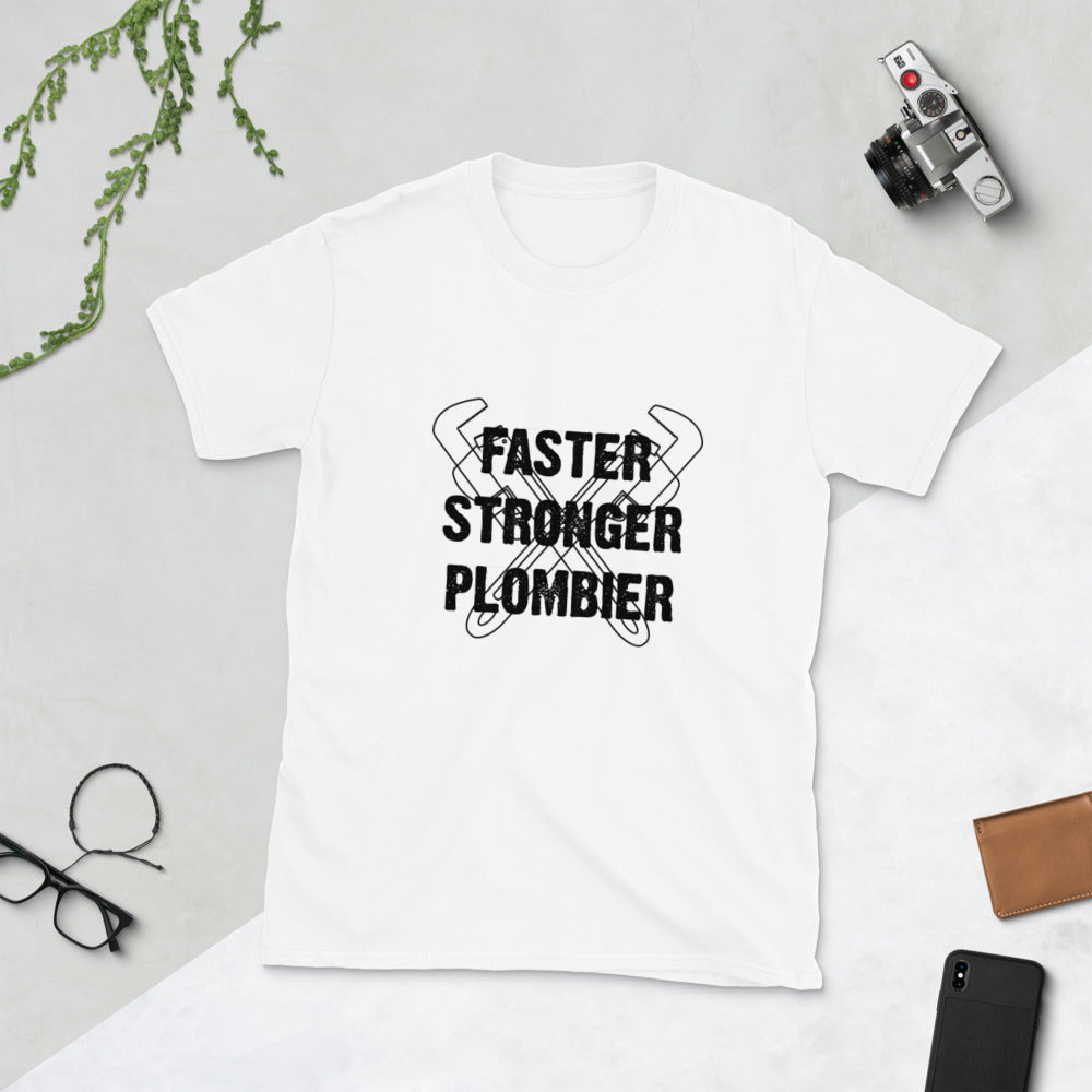 T-Shirt Homme - Faster Stronger Plombier