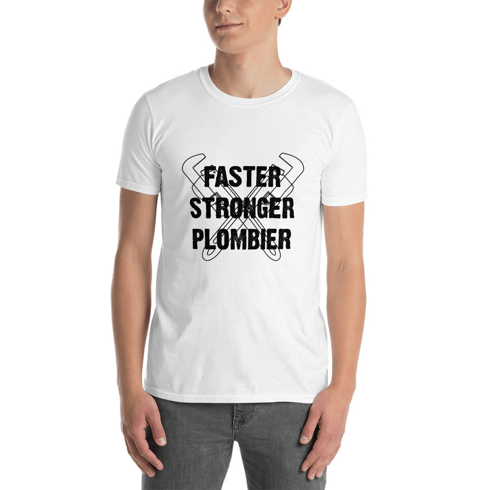 T-Shirt Homme - Faster Stronger Plombier