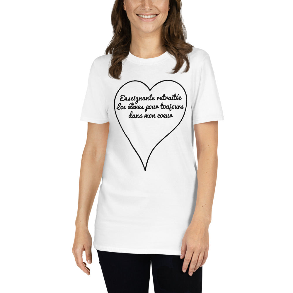 T-Shirt Femme - Enseignante Retraite Coeur