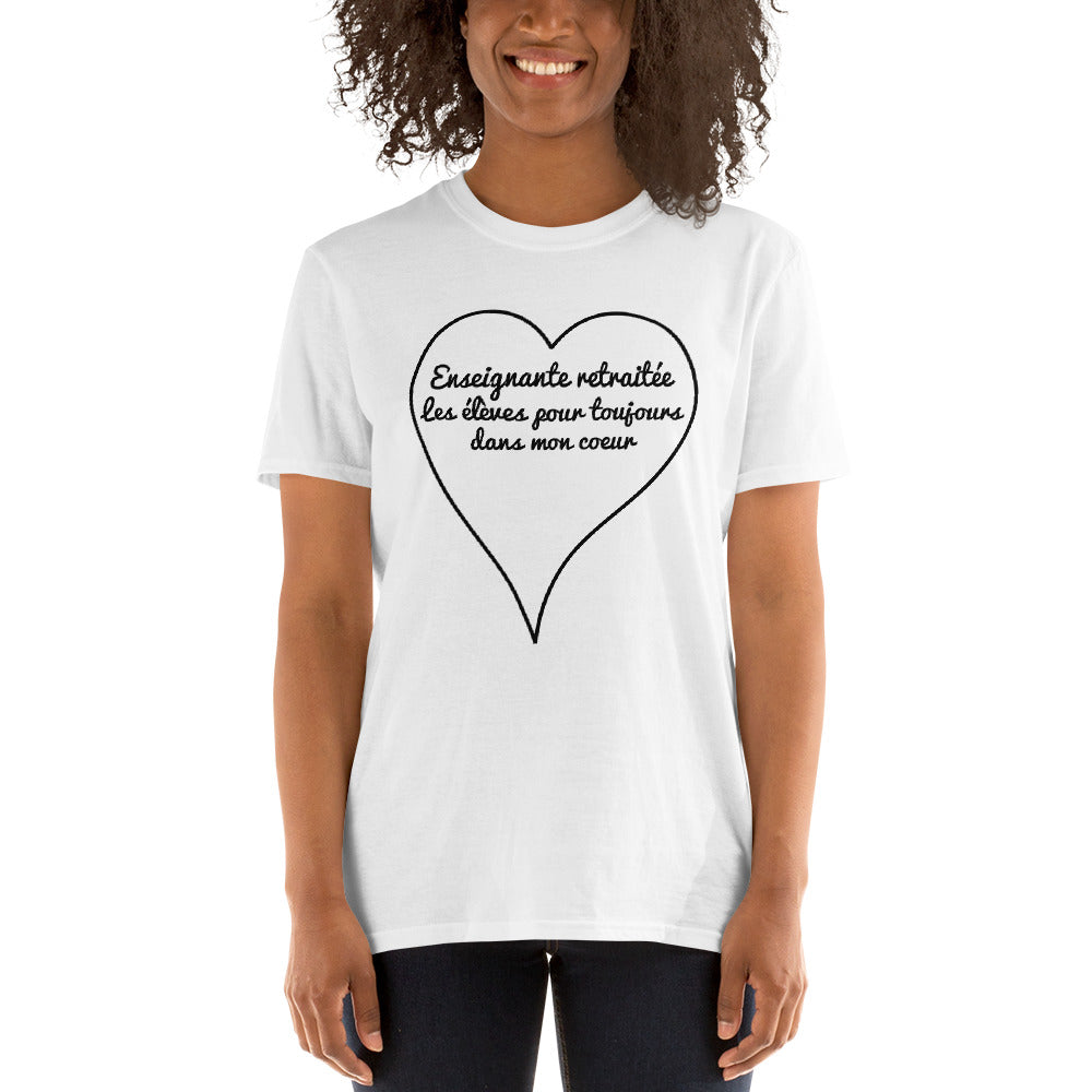 T-Shirt Femme - Enseignante Retraite Coeur