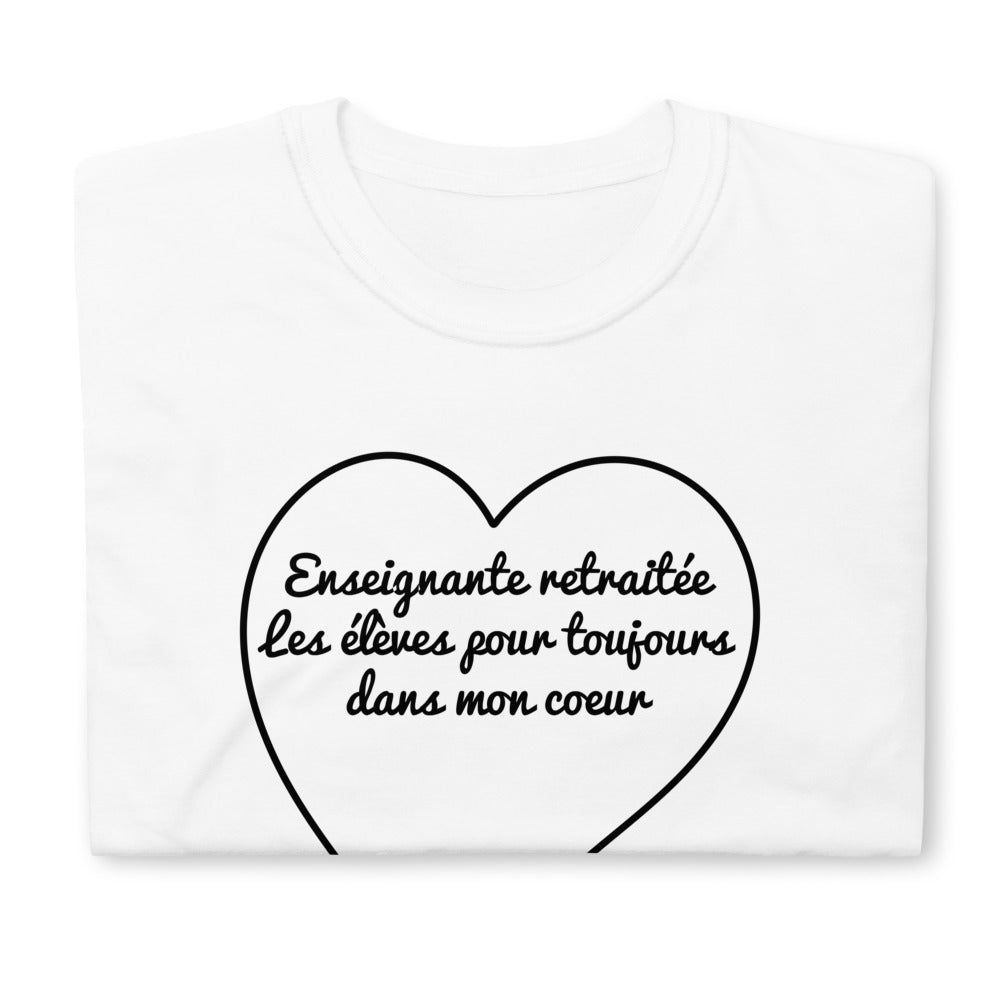 T-Shirt Femme - Enseignante Retraite Coeur