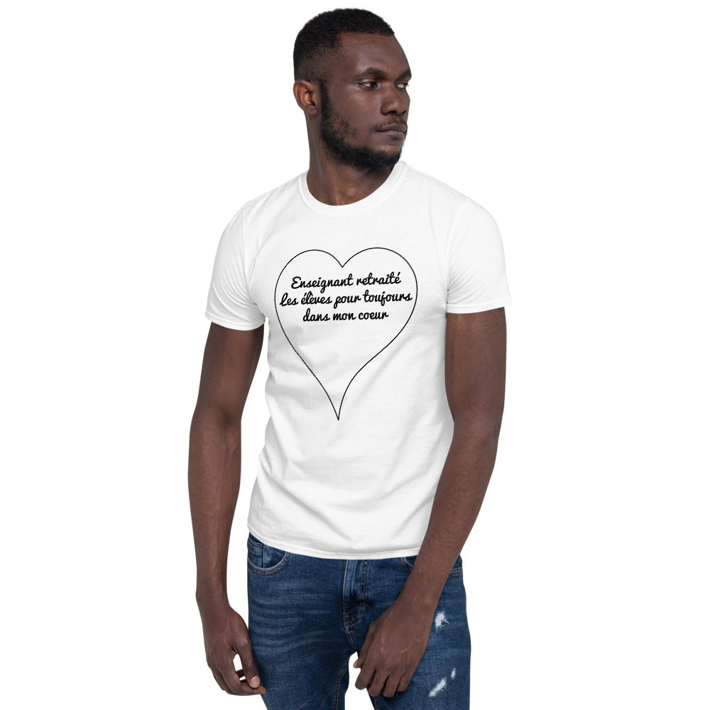 T-Shirt Homme - Enseignant Retraite Coeur