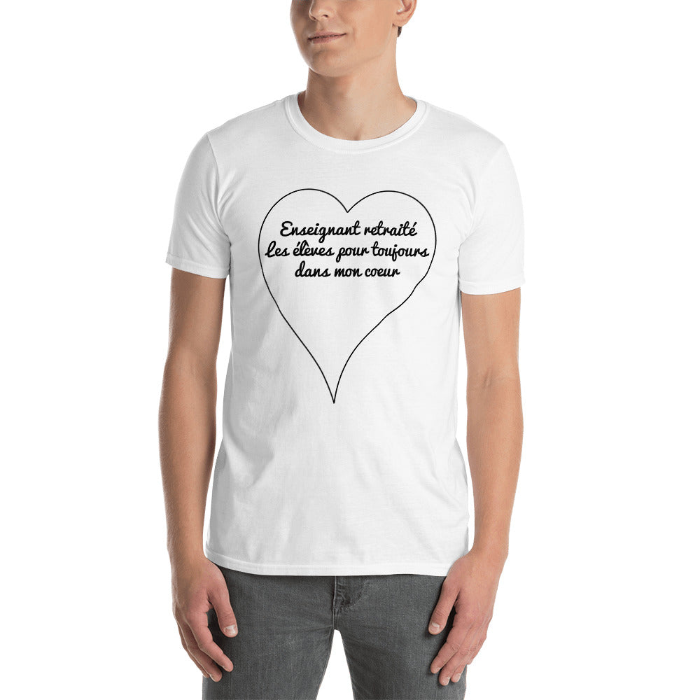 T-Shirt Homme - Enseignant Retraite Coeur