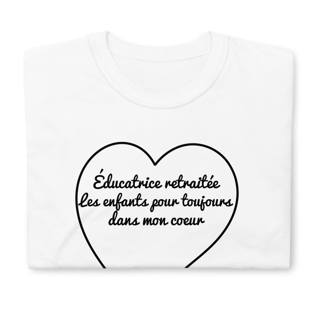 T-Shirt Femme - Éducatrice Retraite Coeur