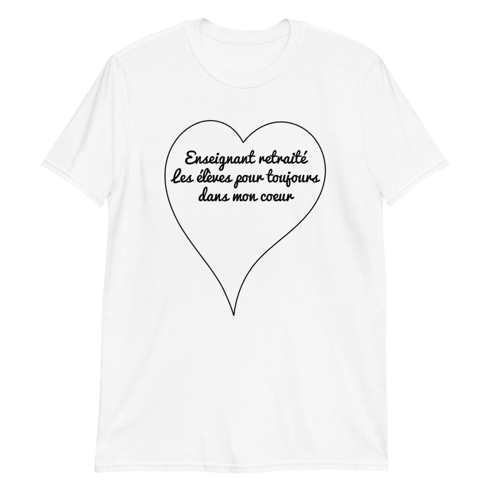 T-Shirt Homme - Enseignant Retraite Coeur