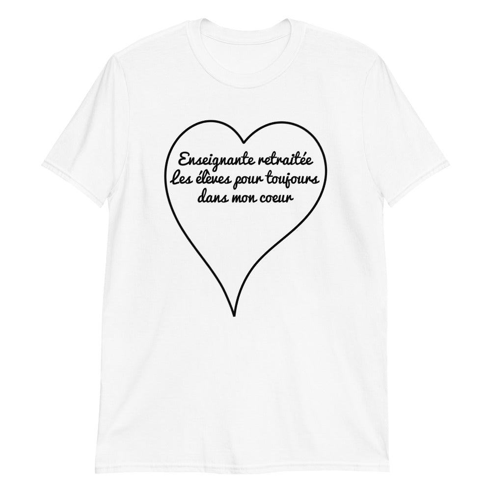 T-Shirt Femme - Enseignante Retraite Coeur